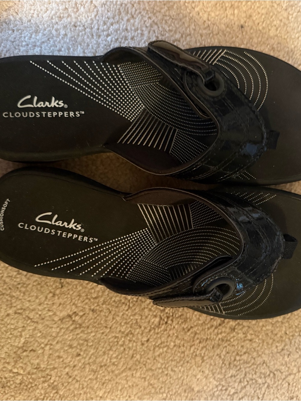Clark’s Size 7Black Flip Flops